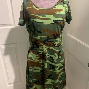 Camouflage Print Women's Dress